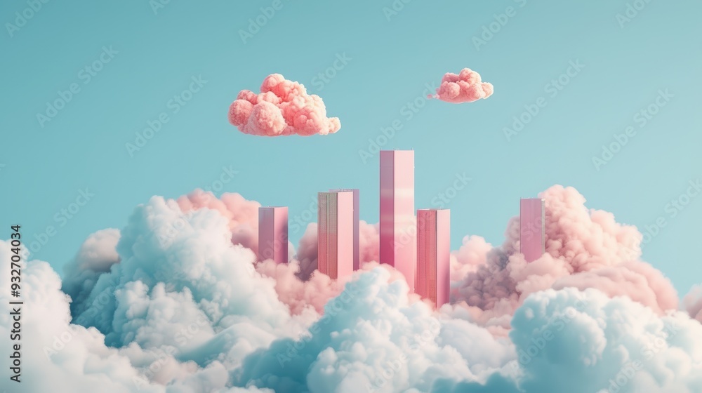 Poster transform your photography with surreal compositions of data storage buildings floating amidst ether