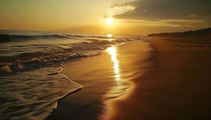 Golden Sunset on the Beach