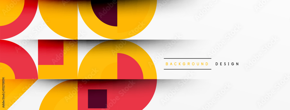 Aufkleber modern geometrical abstract background - circles. business or technology presentation design