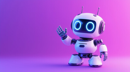 blue robot with a heart