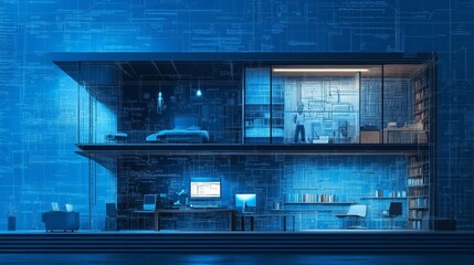 Blueprint House Interior.