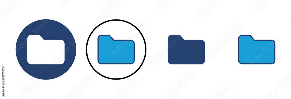 Poster folder icon vector. folder vector icon