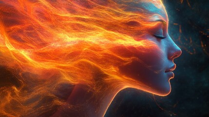 Fire and Woman.