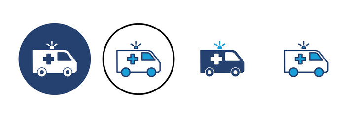 Ambulance icon vector. ambulance truck icon vector. ambulance car