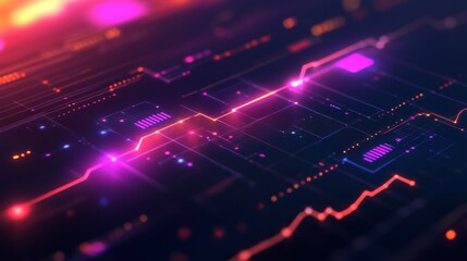 Obraz premium Digital Network Abstract.