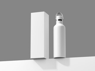 White Blank Tumbler Bottle 3D Rendered Mockup	