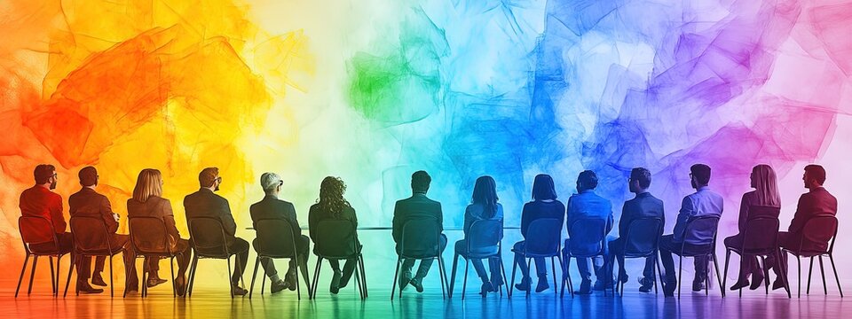 Entrepreneurial meetup, networking event, lively discussion, soft evening light