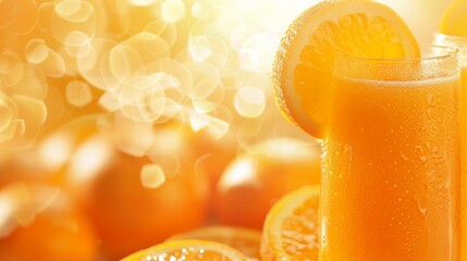 Freshly squeezed orange juice with whole oranges