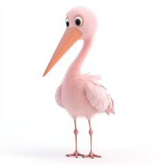 Fototapeta premium Super cute cartoon pattern dress, pink-red.