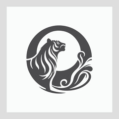 Naklejka premium tiger head vector