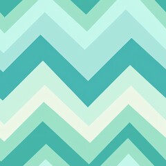 Seamless pattern of pastel ombre zigzags transitioning from baby blue to mint green