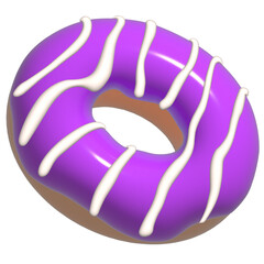 Doughnuts 3D Colorful Sweet Chocolate rendering