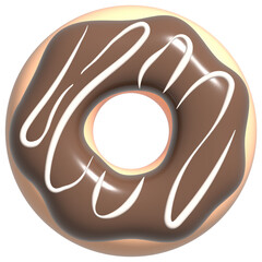 Doughnuts 3D Colorful Sweet Chocolate rendering