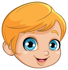Smiling Cartoon Child Face