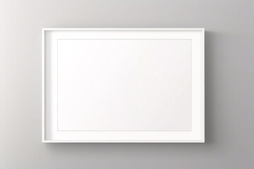 リアルなフォトフレームのモックアップ。白い空白の壁に垂直の大きな A3、A4 フレームのモックアップ。シンプル、クリーン、モダン、ミニマルなポスター フレーム。垂直の白い額縁のモックアップ。国際用紙サイズ	