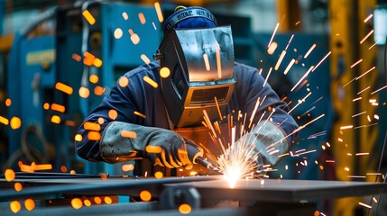 Fototapeta premium Master Welder. 