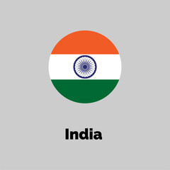 Obraz premium India flag design vector illustration on a gray background for graphic and web design.