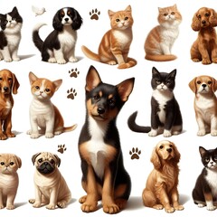 Obraz premium collection of pets