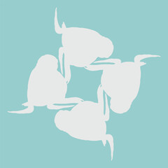 a ceramic design in the shape of a seal that is rotated so that it becomes abstract © RI IS PAMBUDI