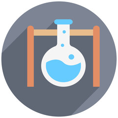 Chemistry rounded multi color icon, relate to education theme use for modern concept, UI or UX kit, web and app development