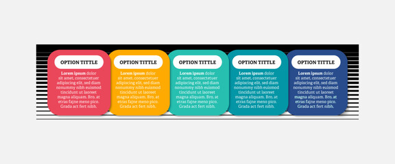 Simply infographic design with 5 options or steps. Infographics for business