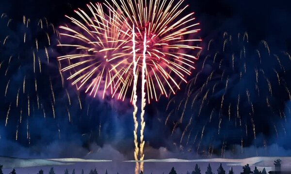 fireworks new year and chinese new year fireworks festival video in 8k