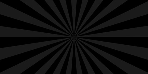 Minimal sunrise radiate striped geometric circle light orange sunburst ray vector backdrop texture background. black and gray retro poster shine spiral template design.	
