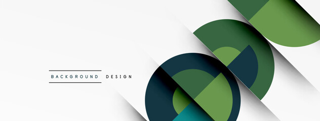 Obraz premium Modern geometrical abstract background - circles. Business or technology presentation design