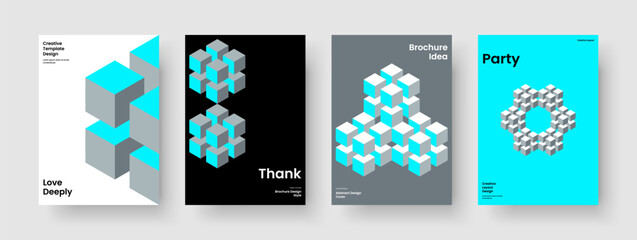 Obraz premium Geometric Flyer Layout. Creative Report Template. Modern Book Cover Design. Brochure. Poster. Background. Business Presentation. Banner. Pamphlet. Notebook. Advertising. Newsletter. Leaflet