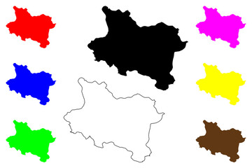 Fototapeta premium Manisa (Provinces of the Republic of Turkey) map vector illustration, scribble sketch Manisa ili map