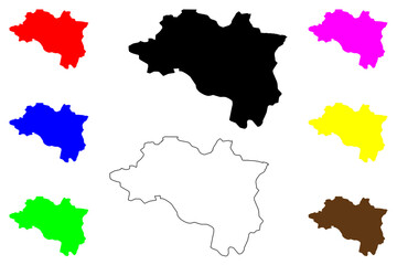 Ordu (Provinces of the Republic of Turkey) map vector illustration, scribble sketch Ordu ili map