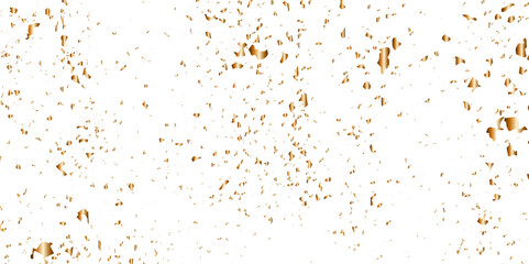 
Golden glitter confetti falling down on transparent background. Vector illustration
