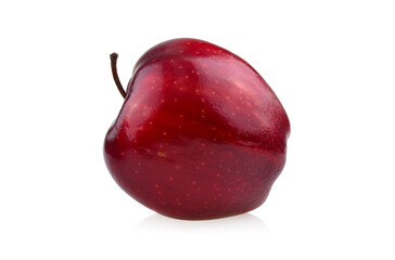 Red apple isolated on white background.
