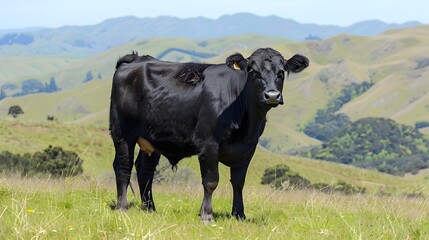 New Zealand Angus beef cow. 