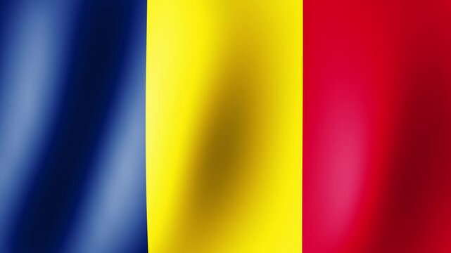 Chad Waving Flag Animation