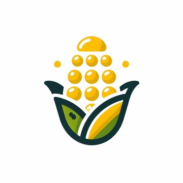 flat logo of vector Corn icon illustration