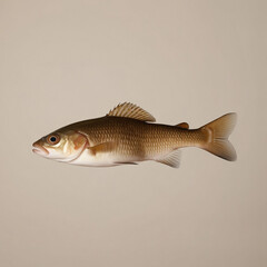 Obraz premium PNG ULTRA HD 8K A solitary catfish displayed against a soft neutral background, showcasing its distinct whiskers, smooth body, and subtle earthy tones in perfect detail