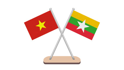 Myanmar Vietnam Flag