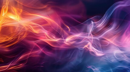 Fototapeta premium An abstract image with swirling lines of light in shades of purple and gold.