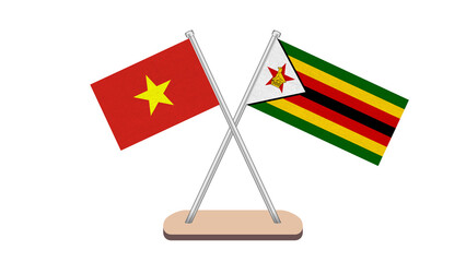 Zimbabwe Vietnam Flag