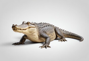 Naklejka premium crocodile isolated on white background