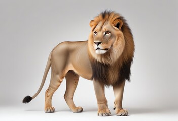 Obraz premium lion isolated on white background