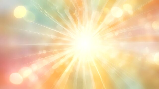 Abstract Light Burst with Bokeh and Radiating Lines