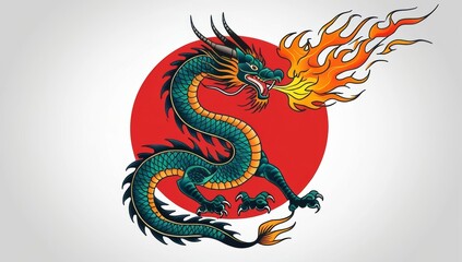 A majestic dragon with scales that shimmer in dark blue