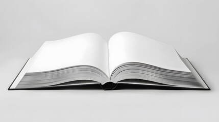 Fototapeta premium Open book, blank white pages. 