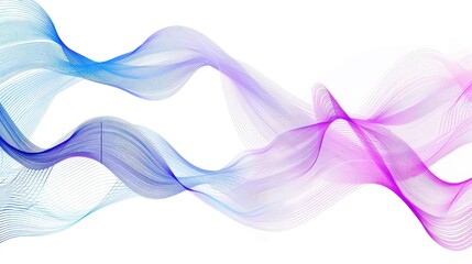 Abstract Wavy Lines in Blue and Purple
