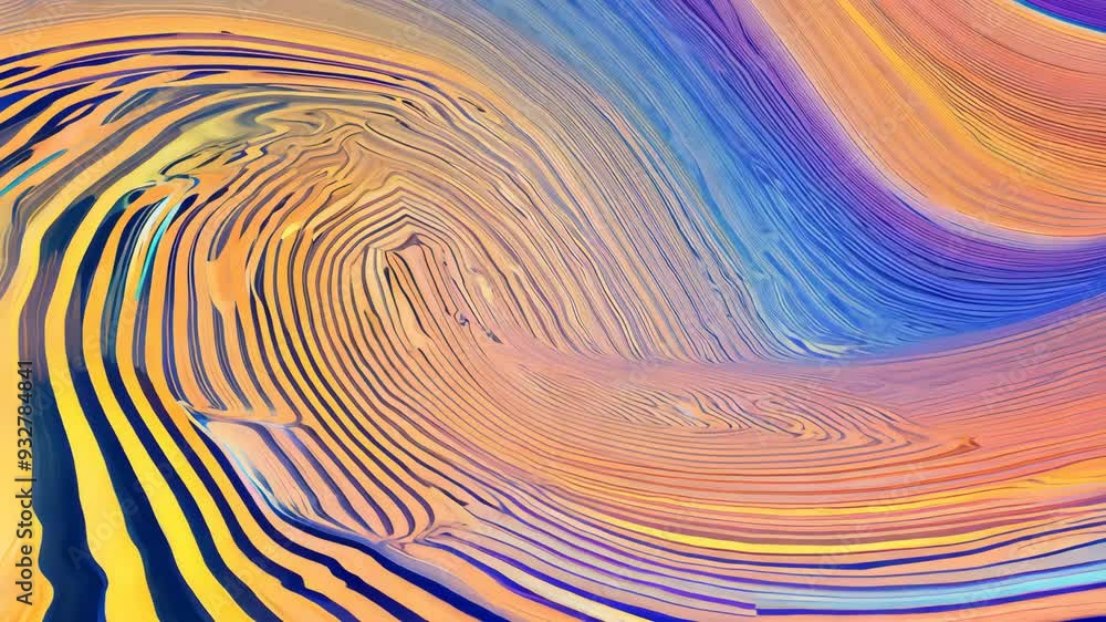 Poster colorful swirling patterns in abstract art displayed in a vibrant creative setting