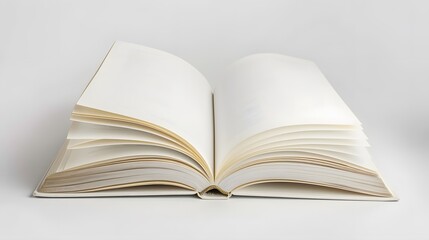 Fototapeta premium Open book, blank white pages. 