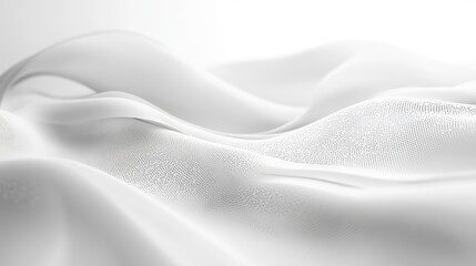 Abstract white digital interface with smooth, flowing elements, offering a minimalistic and futuristic design.