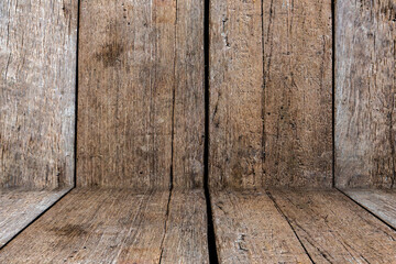 Wooden floor studio scene for product display